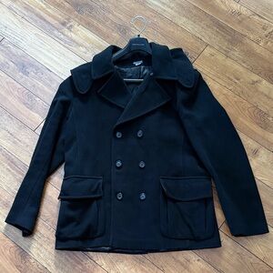 M0851 Men's Black Peacoat